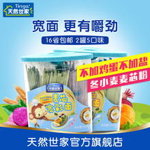宝宝面条儿童辅食不加盐 麦芯宽彩面240g 2罐5味蔬菜面 天然世家