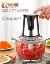 丽力新款电动绞肉机家用料理搅拌饺馅碎菜打蒜泥辅食辣椒不锈钢