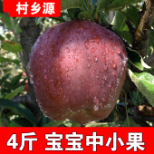 包邮 花牛苹果礼县苹果新鲜蛇果宝宝辅食现摘香甜多汁野生粉面4斤