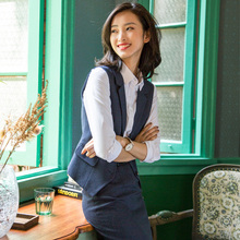 秋安职业女装套装春秋商务西装马甲套裙正装ol女士面试工作装气质图片