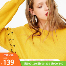 118124546 宽松套头绑带针织衫 19春新 ONLY2019春季新款