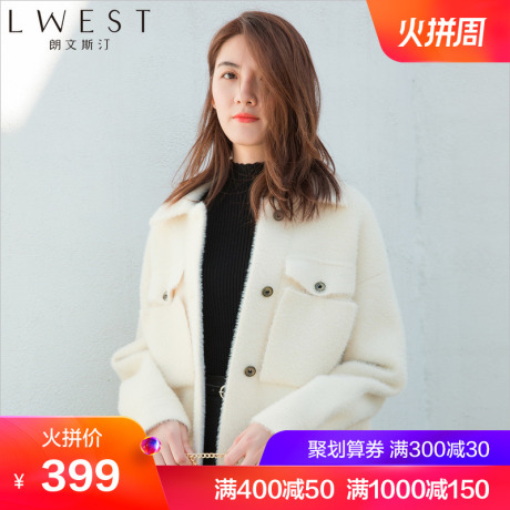 朗文斯汀黄金貂绒仿水貂绒外套女装秋冬短款2018新款加厚小个子商品大图
