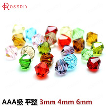 4MM 6MM全手工AAA级棱形珠10925 DIY串珠珠帘配件尖珠人造水晶3MM