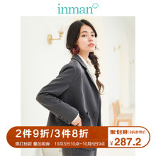 茵曼2018冬装新款职业简约通勤干练OL小西装外套女F1884310760图片