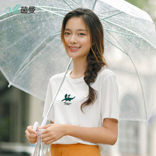 茵曼旗舰店2018夏装新款棉质圆领宽松休闲百搭短袖T恤女百搭上衣图片