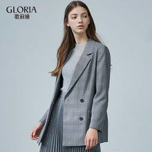 GLORIA/歌莉娅女装2018秋季格子西装189K6E610图片