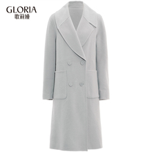 GLORIA/歌莉娅女装2018冬季翻领双面呢外套18CE6E9H0图片