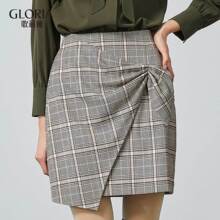 GLORIA/歌莉娅2018秋季立裁格纹短裙189E2A300图片