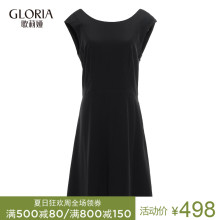 GLORIA/歌莉娅女装2018夏季后背蝴蝶结桑蚕丝连衣裙186C4B960图片