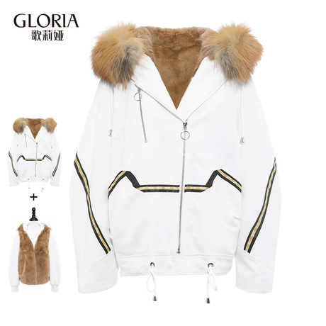 GLORIA/歌莉娅女装冬季新款长袖外套17NK6E610商品大图