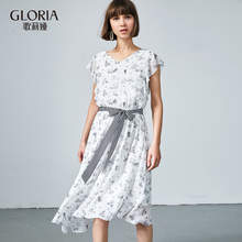 GLORIA/歌莉娅2018秋季印花连衣裙187C4B240图片