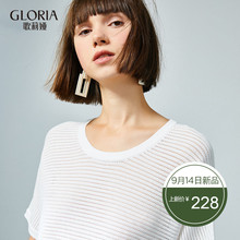 GLORIA/歌莉娅2018年秋季箱型连袖天丝毛织衫187J5G160图片