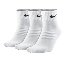 Nike耐克袜子男袜女袜2019春季中筒袜棉袜三双装纯色运动袜SX4706