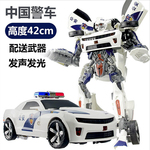 锦江正品擎天x战警变形金刚机器人警车特警警察汽车模型玩具男孩