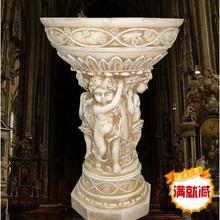 饰花器 欧式复古做旧陶土石膏花盆户外插花绿植园林景观绿化装