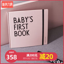 丹麦design letters 0-12个月宝宝成长纪念册 baby's first book