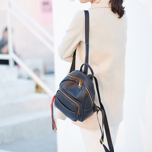 双肩包百搭软皮小书包