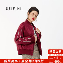 诗凡黎2018秋装新款韩版学生宽松棉服女短款港风棒球服女外套图片