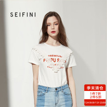 诗凡黎2018夏季新款韩范宽松小清新上衣纯棉白色t恤女短袖图片