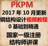 入门到精通钢结构PKPM设计视频教程门刚吊车钢框架网架网壳特价
