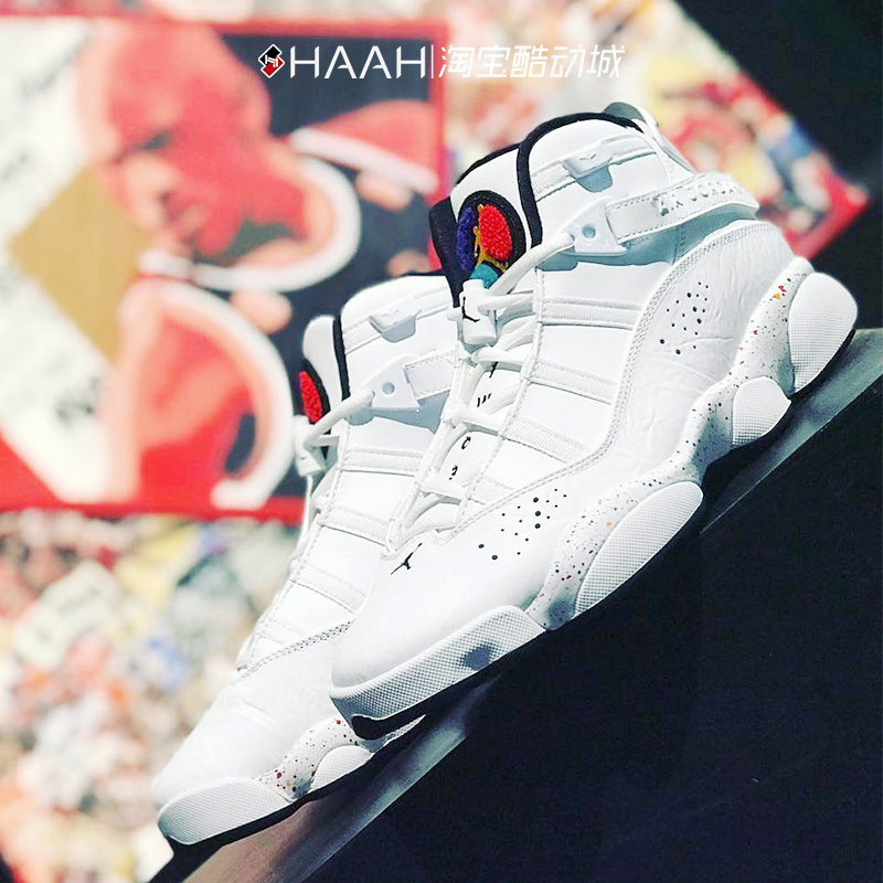 AIR JORDAN6六冠王糖果泼墨底白男女篮球鞋323419-100 323399-104