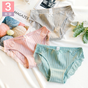 3条装日系蝴蝶结内裤