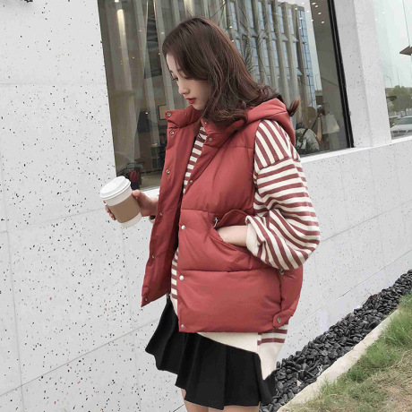 马甲女秋冬短款女羽绒棉马夹韩版冬季加厚修身女装背心外套面包服商品大图