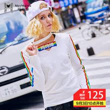 玛玛绨长袖t恤女2018新款韩版百搭时尚个性修身打底衫冬季上衣潮图片