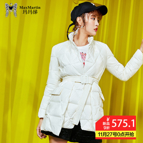 玛玛绨羽绒服女2018新款冬装短款轻薄白鸭绒小个子韩版宽松时尚潮商品大图