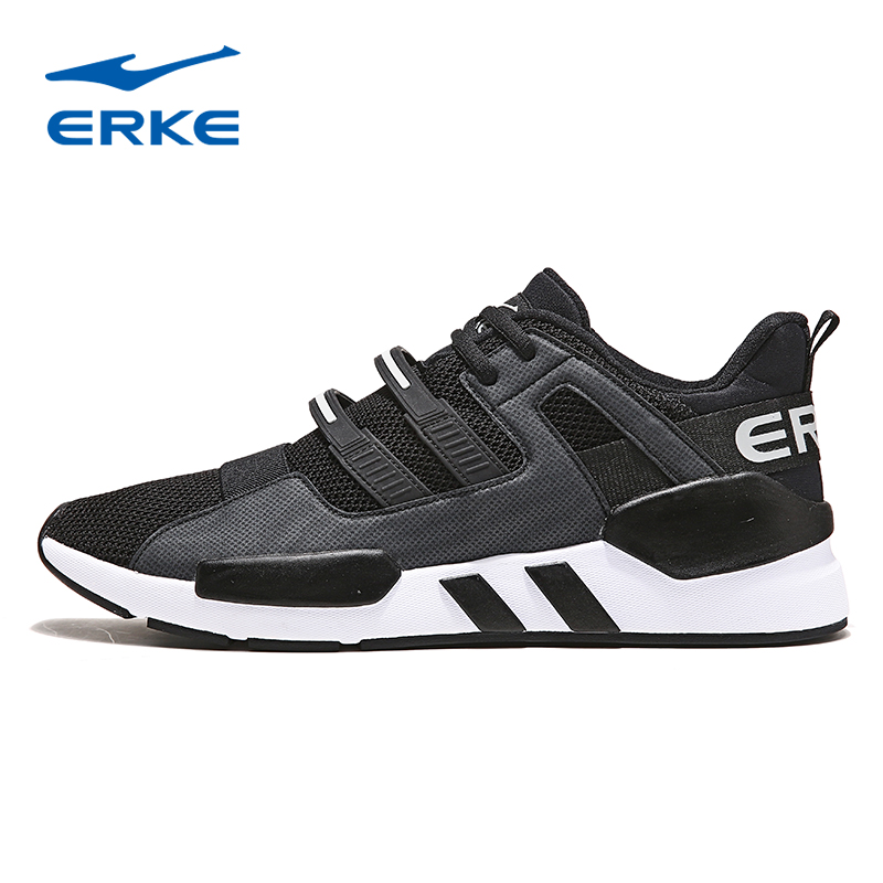 ERKE Men's Shoes Sneakers 2019 New Summer Genuine Men's Mesh Breathable Running Shoes Travel Shoes