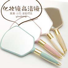 小镜子便携化妆镜随身镜纹绣工具美容院用品专用手柄镜欧式小圆镜