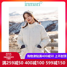 茵曼旗舰店高领保暖韩版宽松插肩袖羽绒服女2018冬装新款短款外套图片