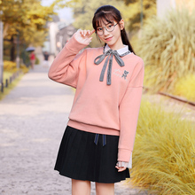 西子小荷松松垮垮卫衣女2018新款韩版薄款宽松中学生秋季套头上衣图片