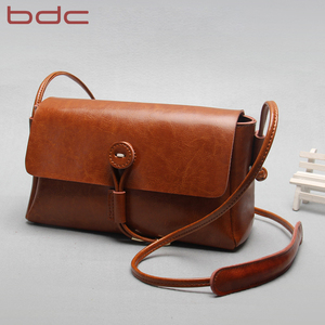 蓝舞牛皮斜跨女包