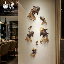 泰国设计师创意室内壁挂 如鱼得水 东南亚金鱼木雕壁饰挂件 泰域
