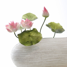 仿真花荷花 硅胶莲花 佛堂荷花 家居室内摆放装饰花睡莲绢花花卉