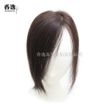 真发手织头顶假发片长直发补发块隐形轻薄款女士接发真人发丝无痕