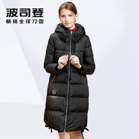 波司登羽绒服女中长款冬装外套连帽修身显瘦时尚加厚女装B1601332商品大图