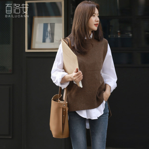 百洛安显瘦针织马甲