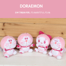 日本正品 doraemon哆啦a梦2019粉色樱花叮当猫公仔毛绒包挂件挂饰