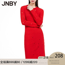 修身 女式长袖 JNBY 江南布衣春新款 针织衫 镂空中长款 5G182025