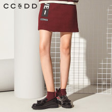 CCDD2018冬装新品专柜正品时尚修身字母中腰半身裙女a字裙短裙图片