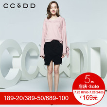 CCDD2018秋装新品专柜正品时尚宽松V领套头衫女长袖上衣潮图片