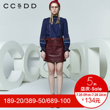 CCDD2018春装新品专柜正品民族风花边半高领套头长袖衬衫女上衣图片