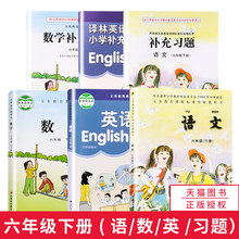 2018苏教版小学6六年级下册语文数学英语课本 补充习题全套教科书