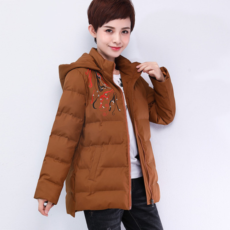 可拆卸帽棉衣外套女短款立领韩版中年女装2018冬装新款棉服棉袄潮商品大图
