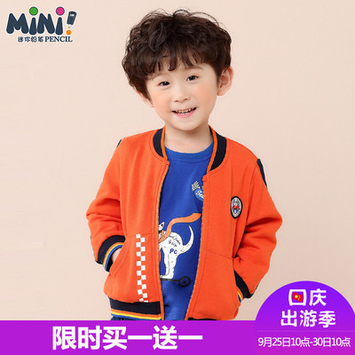 迷你铅笔童装男童外套小童宝宝夹克上衣春秋2018新款儿童棒球服潮