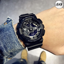 CASIO卡西欧G-SHOCK防水手表GA-110-1B GA-110GB/RG-1 GA-100/400