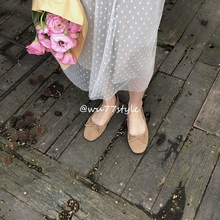 驼色大红蝴蝶结圆头浅口芭蕾平底单鞋 新款 婚鞋 甜美韩版 特价