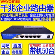 上网行为管理FBM WAYOS维盟千兆企业级路由器AC有线多拨WAN口宽带叠加智能流控网吧出租屋PPPOE认证手机 220G